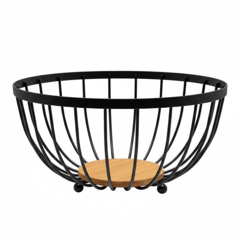 Frutero de metal negro